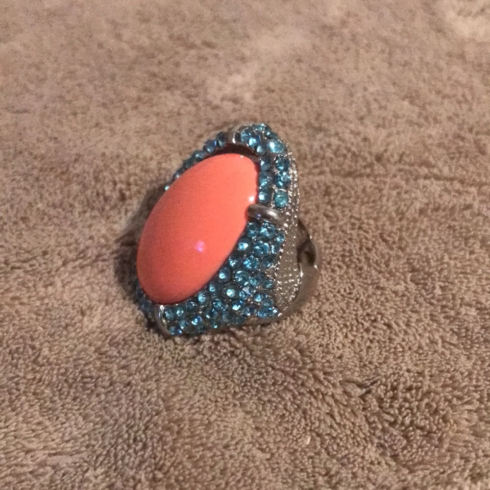 Beautiful Orange Stone Ring - image 1